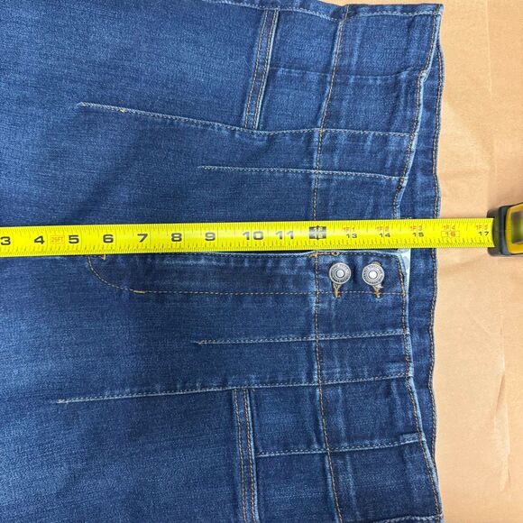 Free People We The Free Jayde Flare Jeans Super High Rise Stretch Denim Size 32 - Picture 6 of 10